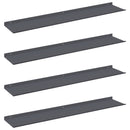 Svævende hylde 4 pcs Antracit 100 x 18 x 2,5 cm Stål