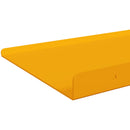 Svævende hylde 4 pcs Sennepsgul 100 x 18 x 2,5 cm Stål