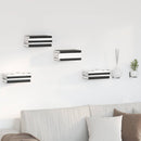 Svævende hylde med hylde 24 pcs Sort 6 x 10,8 x 6,6 cm