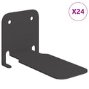 Svævende hylde med hylde 24 pcs Sort 6 x 10,8 x 6,6 cm