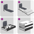 Svævende hylde med hylde 24 pcs Antracit 6 x 10,8 x 6,6 cm