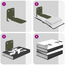 Svævende hylde med hylde 4 pcs Oliven grøn 6 x 10,8 x 6,6 cm
