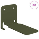 Svævende hylde med hylde 8 pcs Oliven grøn 6 x 10,8 x 6,6 cm