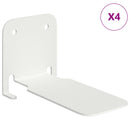 Svævende hylde med hylde 4 pcs Hvid 6 x 10,8 x 6,6 cm