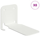 Svævende hylde med hylde 8 pcs Hvid 6 x 10,8 x 6,6 cm