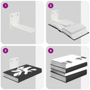 Svævende hylde med hylde 24 pcs Hvid 6 x 10,8 x 6,6 cm