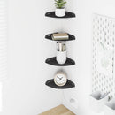 Svævende hylde med hylde 4 pcs Sort 15 x 15 x 2 cm