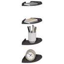 Svævende hylde med hylde 4 pcs Sort 15 x 15 x 2 cm