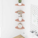 Svævende hylde med hylde 4 pcs Lyserød 15 x 15 x 2 cm