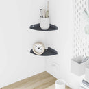 Svævende hylde med hylde 2 pcs Antracit 15 x 15 x 2 cm