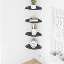 Svævende hylde med hylde 4 pcs Antracit 15 x 15 x 2 cm