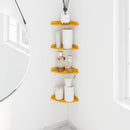 Svævende hylde med hylde 4 pcs Sennepsgul 15 x 15 x 2 cm