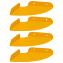 Svævende hylde med hylde 4 pcs Sennepsgul 15 x 15 x 2 cm