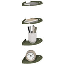 Svævende hylde med hylde 4 pcs Oliven grøn 15 x 15 x 2 cm