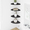 Svævende hylde med hylde 4 pcs Sort 18 x 18 x 2 cm