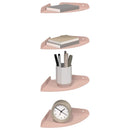 Svævende hylde med hylde 4 pcs Lyserød 18 x 18 x 2 cm