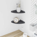 Svævende hylde med hylde 2 pcs Antracit 18 x 18 x 2 cm