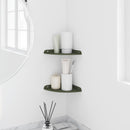 Svævende hylde med hylde 2 pcs Oliven grøn 18 x 18 x 2 cm