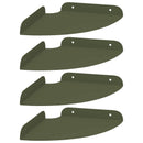 Svævende hylde med hylde 4 pcs Oliven grøn 18 x 18 x 2 cm