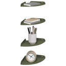 Svævende hylde med hylde 4 pcs Oliven grøn 18 x 18 x 2 cm