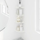 Svævende hylde med hylde 4 pcs Hvid 18 x 18 x 2 cm