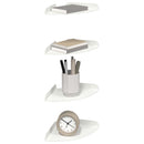 Svævende hylde med hylde 4 pcs Hvid 18 x 18 x 2 cm
