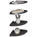 Svævende hylde med hylde 4 pcs Sort 24 x 24 x 2 cm