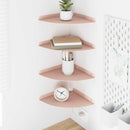 Svævende hylde med hylde 4 pcs Lyserød 24 x 24 x 2 cm