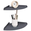 Svævende hylde med hylde 2 pcs Antracit 24 x 24 x 2 cm