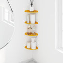 Svævende hylde med hylde 4 pcs Sennepsgul 24 x 24 x 2 cm