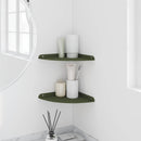 Svævende hylde med hylde 2 pcs Oliven grøn 24 x 24 x 2 cm