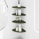 Svævende hylde med hylde 4 pcs Oliven grøn 24 x 24 x 2 cm