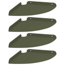 Svævende hylde med hylde 4 pcs Oliven grøn 24 x 24 x 2 cm