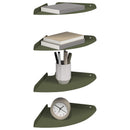 Svævende hylde med hylde 4 pcs Oliven grøn 24 x 24 x 2 cm