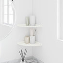 Svævende hylde med hylde 2 pcs Hvid 24 x 24 x 2 cm