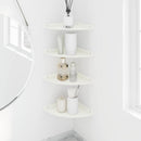 Svævende hylde med hylde 4 pcs Hvid 24 x 24 x 2 cm
