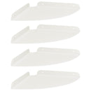 Svævende hylde med hylde 4 pcs Hvid 24 x 24 x 2 cm