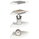 Svævende hylde med hylde 4 pcs Hvid 24 x 24 x 2 cm