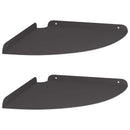 Hjørne Flydende Hylde med hylde 2 pcs Sort 30 x 30 x 2 cm
