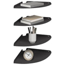 Svævende hylde med hylde 4 pcs Sort 30 x 30 x 2 cm