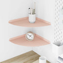 Svævende hylde med hylde 2 pcs Lyserød 30 x 30 x 2 cm