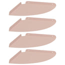 Svævende hylde med hylde 4 pcs Lyserød 30 x 30 x 2 cm