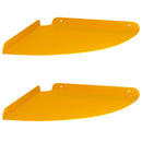 Svævende hylde med hylde 2 pcs Sennepsgul 30 x 30 x 2 cm