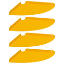 Svævende hylde med hylde 4 pcs Sennepsgul 30 x 30 x 2 cm