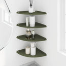 Svævende hylde med hylde 4 pcs Olivengrøn 30 x 30 x 2 cm