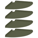 Svævende hylde med hylde 4 pcs Olivengrøn 30 x 30 x 2 cm