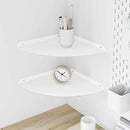 Svævende hylde med hylde 2 pcs Hvid 30 x 30 x 2 cm