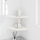 Svævende hylde med hylde 2 pcs Hvid 30 x 30 x 2 cm