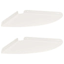 Svævende hylde med hylde 2 pcs Hvid 30 x 30 x 2 cm