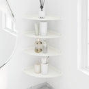 Svævende hylde med hylde 4 pcs Hvid 30 x 30 x 2 cm